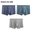 H High Quality Ultra-thin Anion Ice Silk Cool Graphene Antibacterial Healthy Men's Boxer Briefs in Stock Hot-selling Underwear