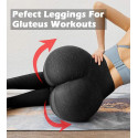 Women's High Waist Workout Seamless Scrunch Booty Leggings 