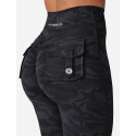 Leggings with Pockets for Women Charm Scrunch Workout Leggings V Cross Waist