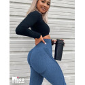 Women Seamless Leggings Smile Contour High Waist Workout Gym Yoga Pants